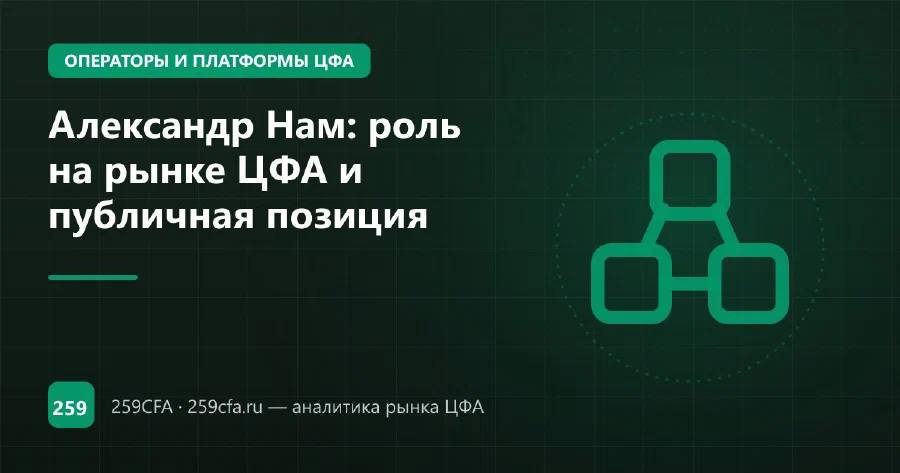 Александр Нам: роль на рынке ЦФА и публичная позиция