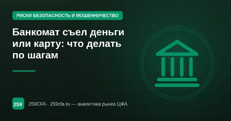 Банкомат съел деньги или карту: что делать по шагам