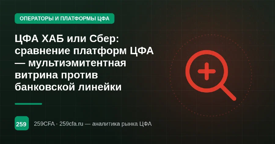ЦФА ХАБ или Сбер: сравнение платформ ЦФА — мультиэмитентная витрина против банковской линейки