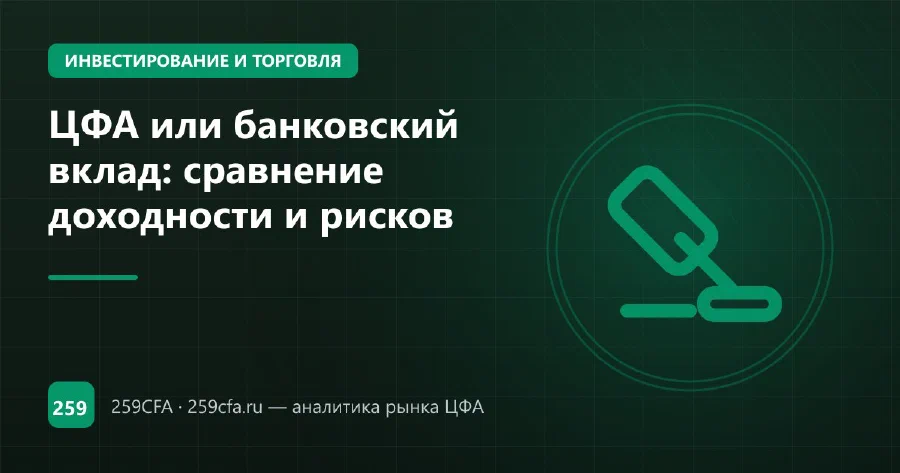 ЦФА или банковский вклад: сравнение доходности и рисков