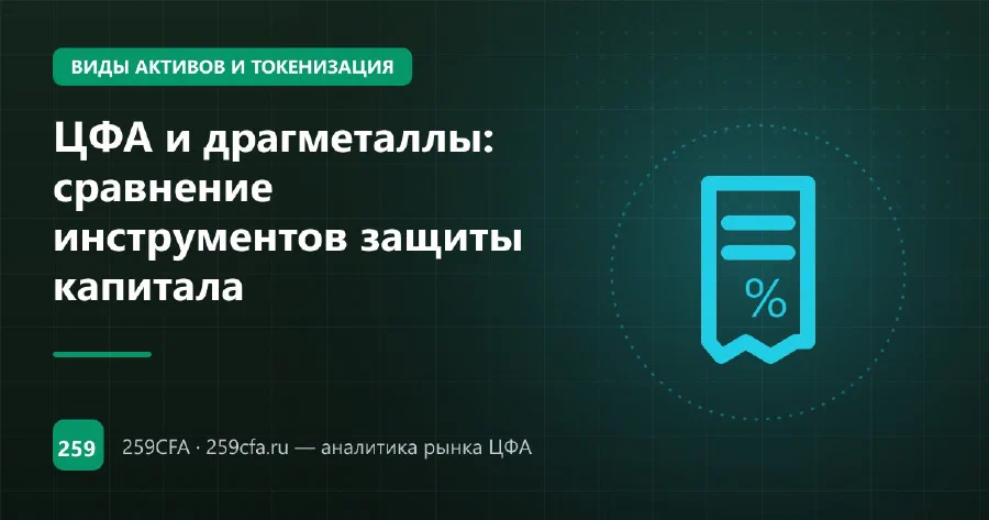 ЦФА и драгметаллы: сравнение инструментов защиты капитала