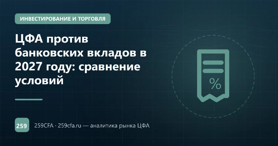 ЦФА против банковских вкладов в 2027 году: сравнение условий