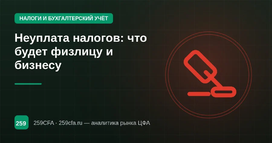 Неуплата налогов: что будет физлицу и бизнесу
