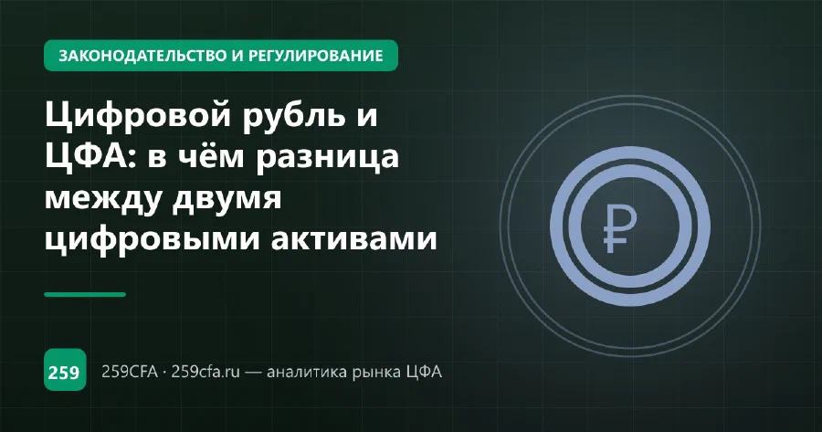 Шесть отличий цифрового рубля от ЦФА: законы, запреты и пересечения