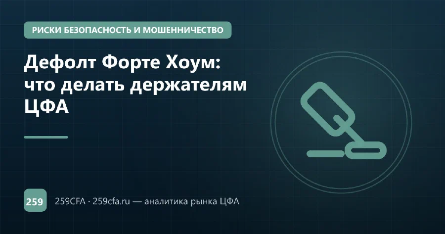Дефолт Форте Хоум: что делать держателям ЦФА