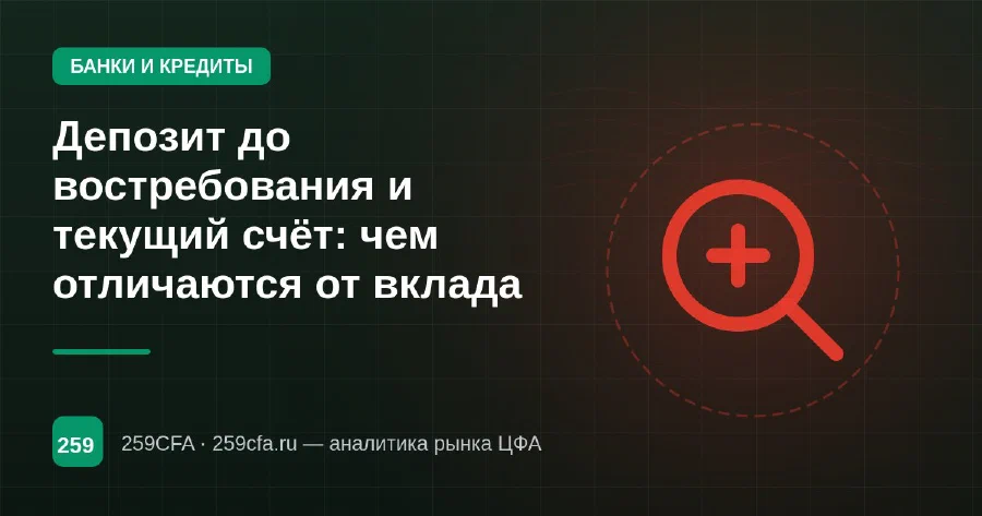 Депозит до востребования и текущий счёт: чем отличаются от вклада