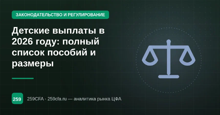 Детские выплаты в 2026 году: полный список пособий и размеры