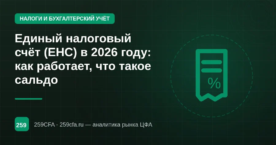 Единый налоговый счёт (ЕНС) в 2026 году: как работает, что такое сальдо