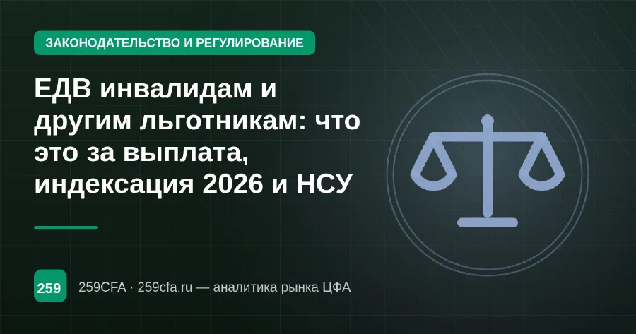 ЕДВ инвалидам и другим льготникам: что это за выплата, индексация 2026 и НСУ