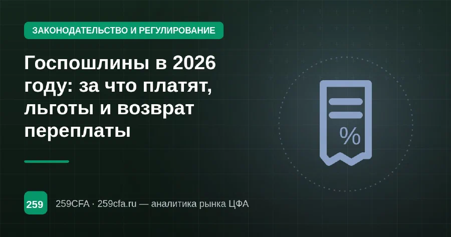 Госпошлины в 2026 году: за что платят, льготы и возврат переплаты