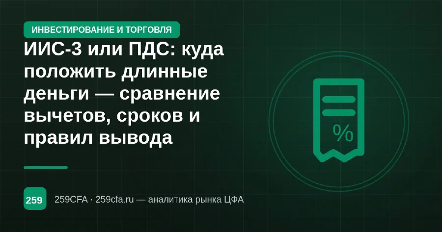 ИИС-3 или ПДС: куда положить длинные деньги — сравнение вычетов, сроков и правил вывода