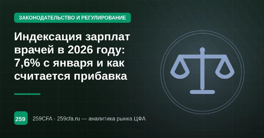 Индексация зарплат врачей в 2026 году: 7,6% с января и как считается прибавка