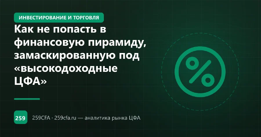 Как не попасть в финансовую пирамиду, замаскированную под «высокодоходные ЦФА»