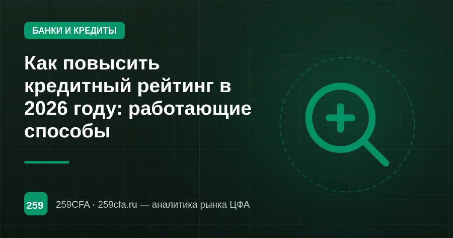 Как повысить кредитный рейтинг в 2026 году: работающие способы