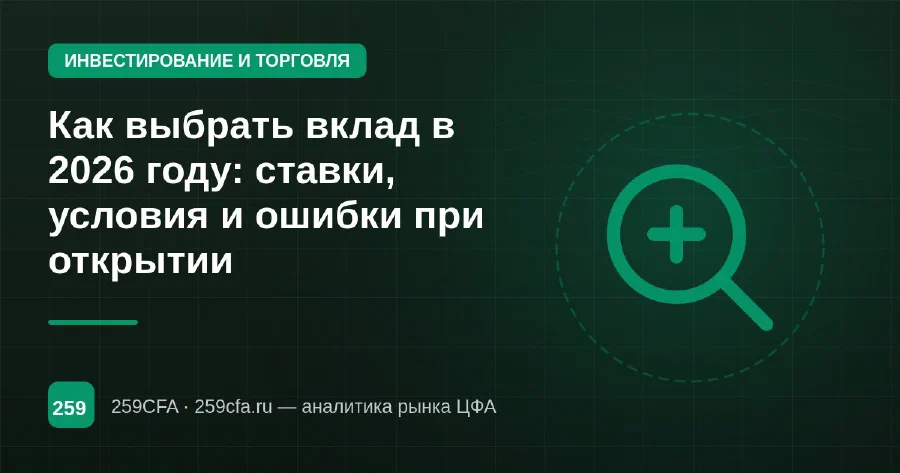 Как выбрать вклад в 2026 году: ставки, условия и ошибки при открытии