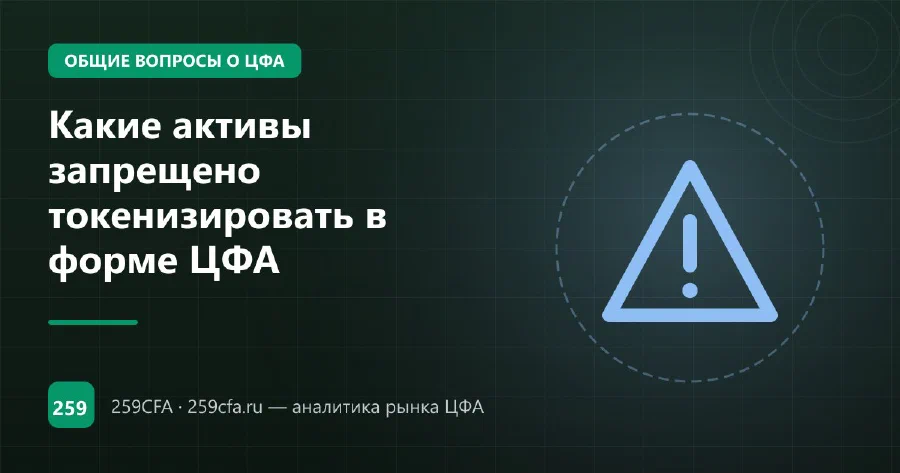 Какие активы запрещено токенизировать в форме ЦФА