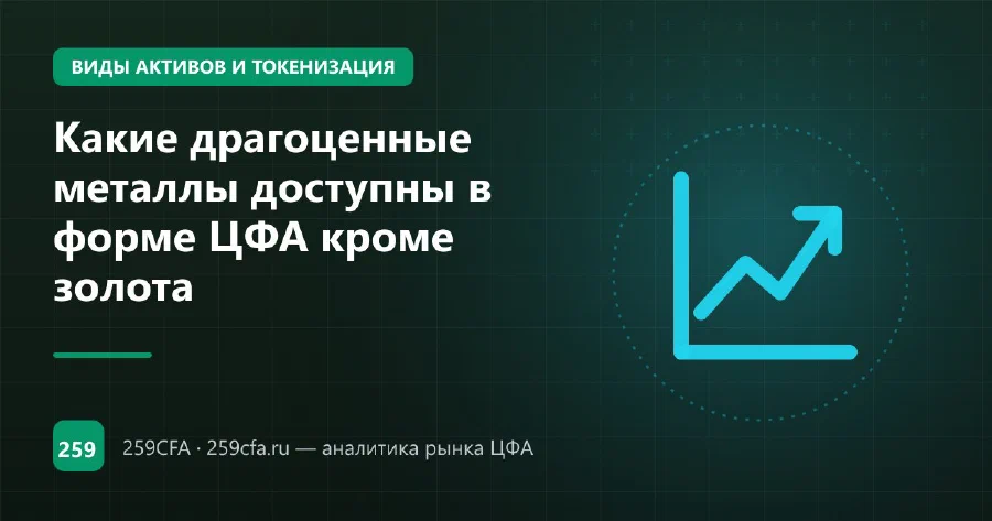Какие драгоценные металлы доступны в форме ЦФА кроме золота
