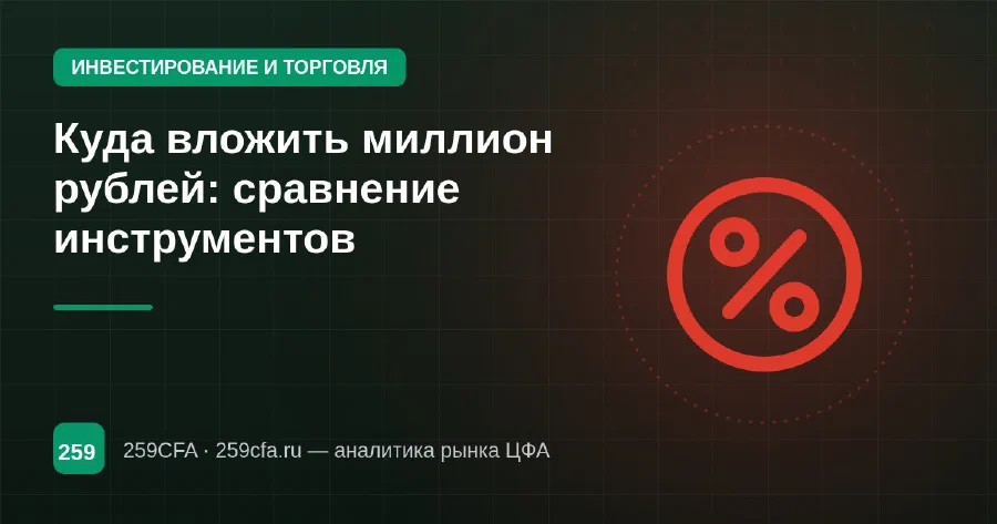 Куда вложить миллион рублей: сравнение инструментов