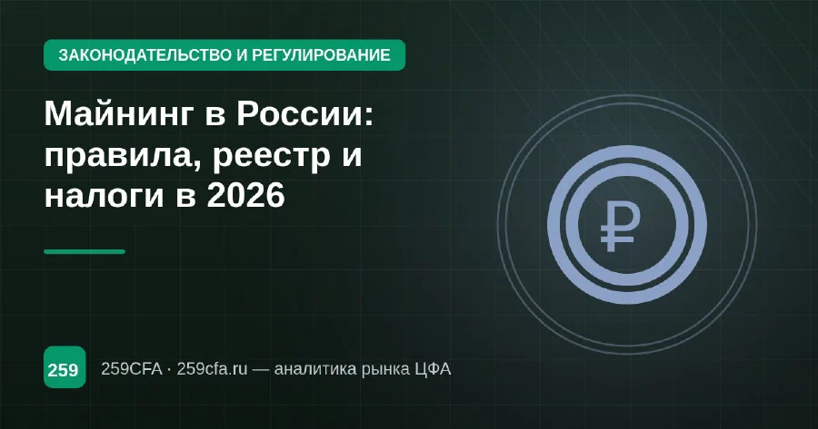 Майнинг в России: правила, реестр и налоги в 2026
