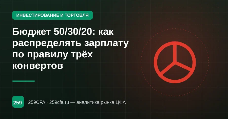 Бюджет 50/30/20: как распределять зарплату по правилу трёх конвертов