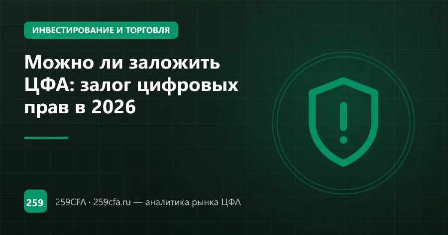 Можно ли заложить ЦФА: залог цифровых прав в 2026