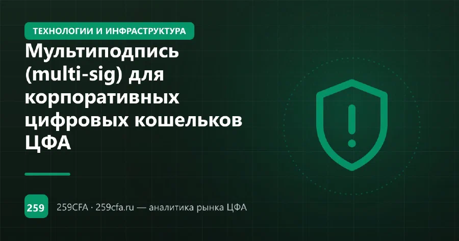 Мультиподпись (multi-sig) для корпоративных цифровых кошельков ЦФА