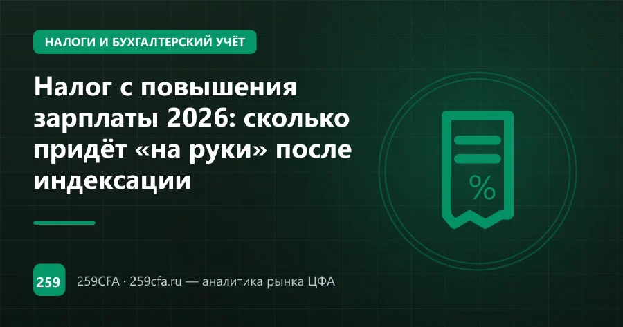 Налог с повышения зарплаты 2026: сколько придёт «на руки» после индексации