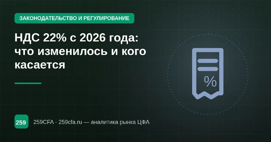 НДС 22% с 2026 года: что изменилось и кого касается
