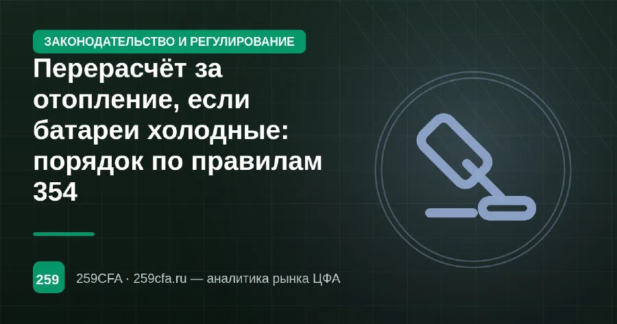 Перерасчёт за отопление, если батареи холодные: порядок по правилам 354