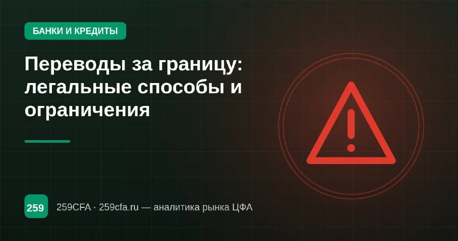 Переводы за границу: легальные способы и ограничения