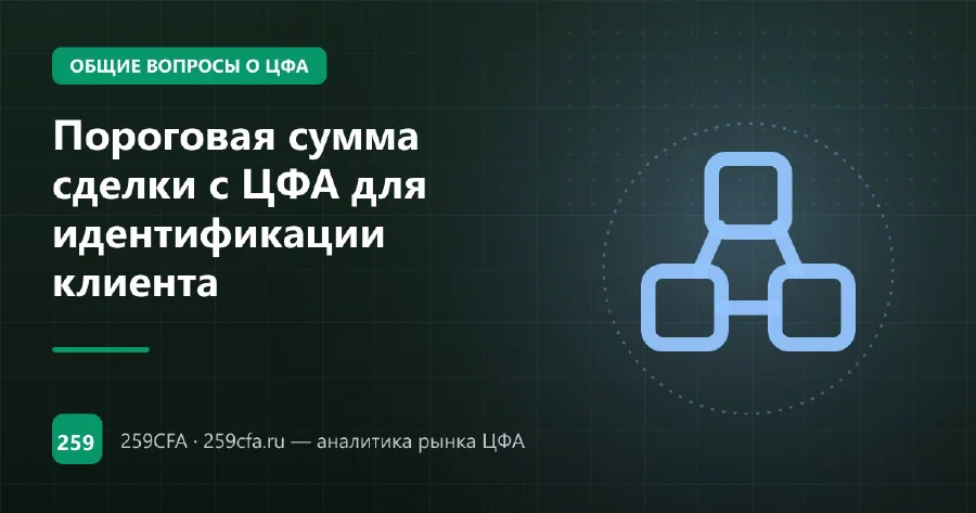 Пороговая сумма сделки с ЦФА для идентификации клиента