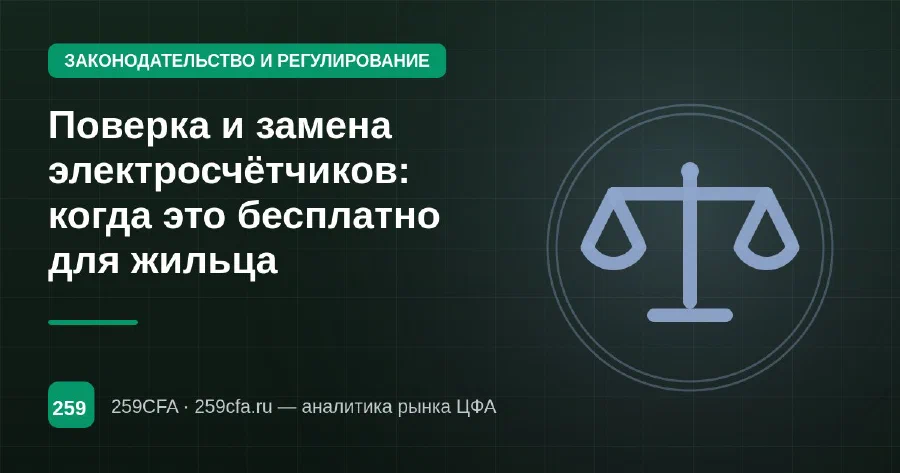 Поверка и замена электросчётчиков: когда это бесплатно для жильца