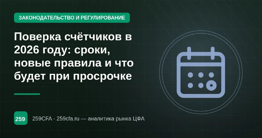 Поверка счётчиков в 2026 году: сроки, новые правила и что будет при просрочке