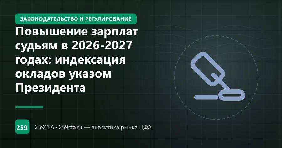 Повышение зарплат судьям в 2026-2027 годах: индексация окладов указом Президента