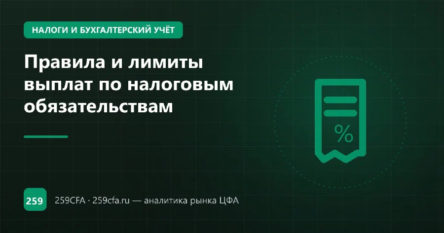 Правила и лимиты выплат по налоговым обязательствам