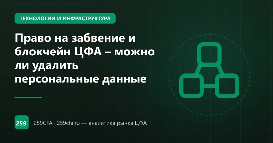 Право на забвение и блокчейн ЦФА – можно ли удалить персональные данные