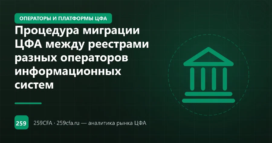 Процедура миграции ЦФА между реестрами разных операторов информационных систем