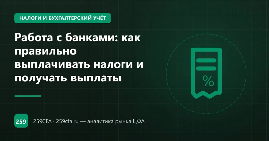 Работа с банками: как правильно выплачивать налоги и получать выплаты