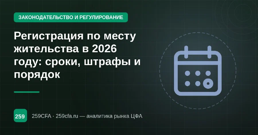 Регистрация по месту жительства в 2026 году: сроки, штрафы и порядок