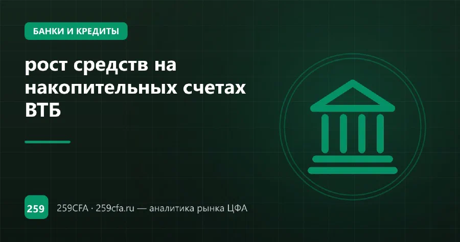 рост средств на накопительных счетах ВТБ