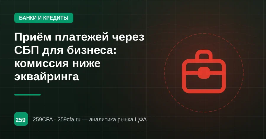 Приём платежей через СБП для бизнеса: комиссия ниже эквайринга
