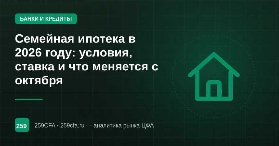 Семейная ипотека в 2026 году: условия, ставка и что меняется с октября