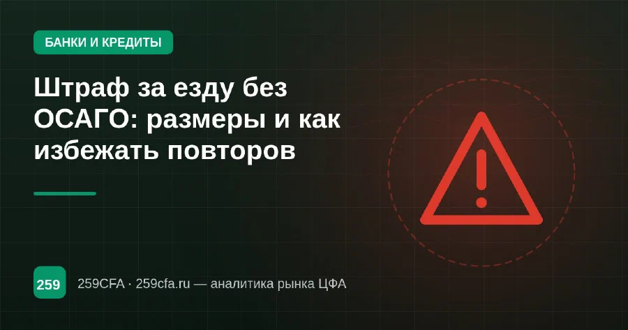 Штраф за езду без ОСАГО: размеры и как избежать повторов