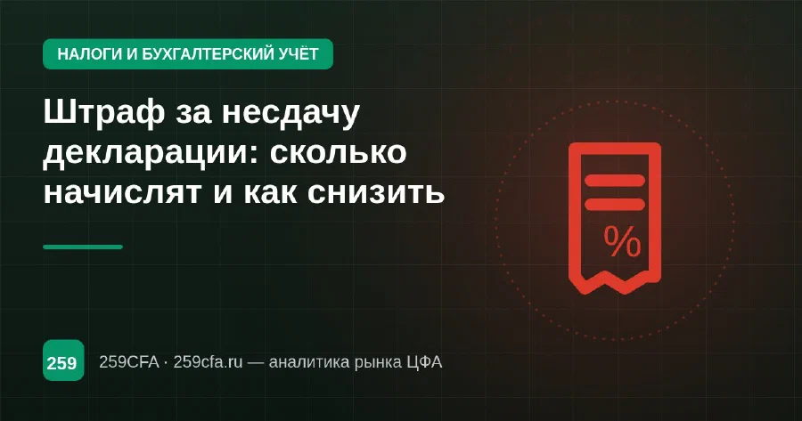 Штраф за несдачу декларации: сколько начислят и как снизить