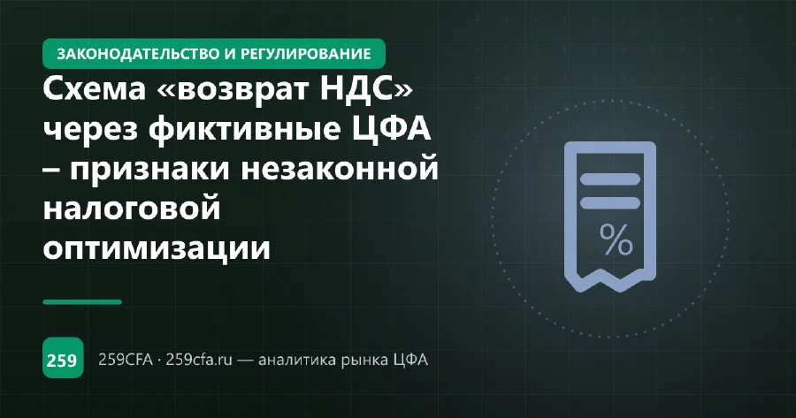 Схема «возврат НДС» через фиктивные ЦФА – признаки незаконной налоговой оптимизации