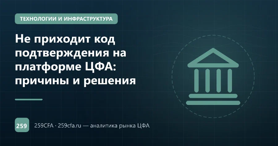 Не приходит код подтверждения на платформе ЦФА: причины и решения