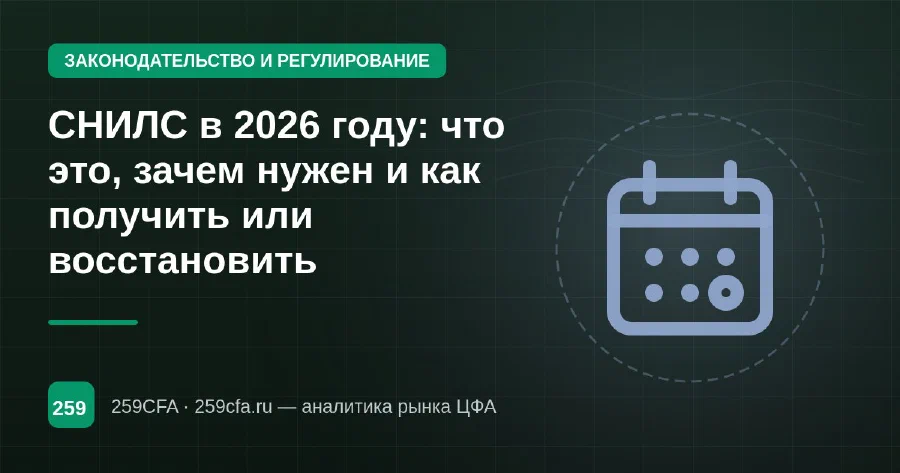 СНИЛС в 2026 году: что это, зачем нужен и как получить или восстановить