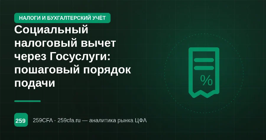 Социальный налоговый вычет через Госуслуги: пошаговый порядок подачи