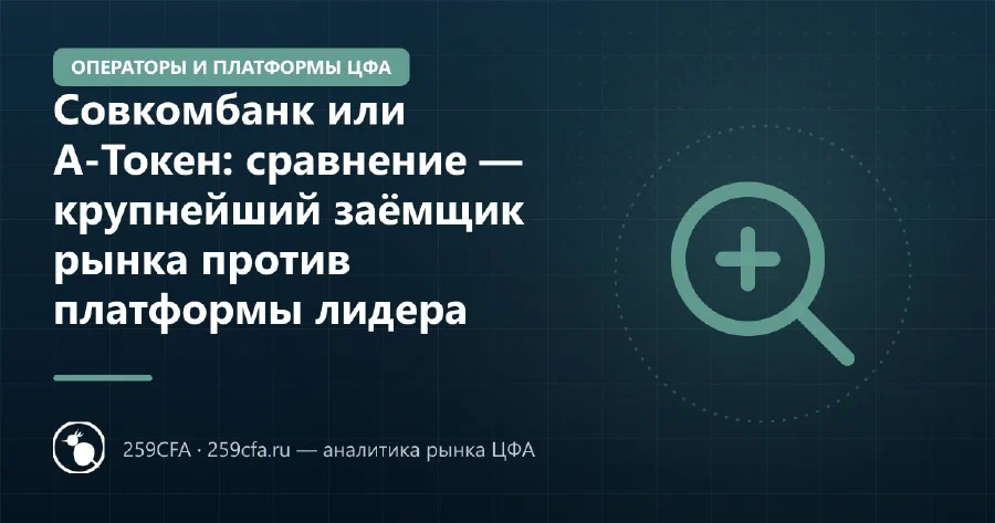Совкомбанк или А-Токен: сравнение — крупнейший заёмщик рынка против платформы лидера