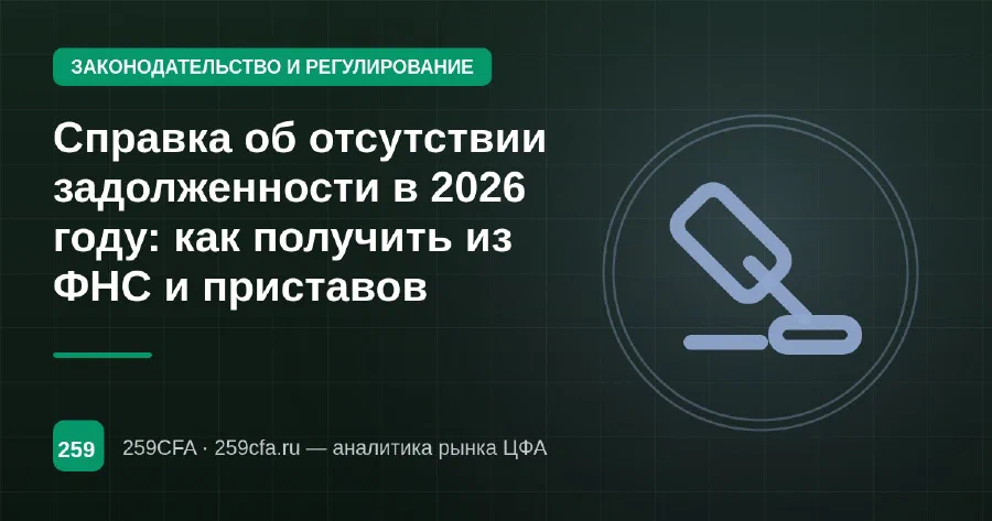 Справка об отсутствии задолженности в 2026 году: как получить из ФНС и приставов
